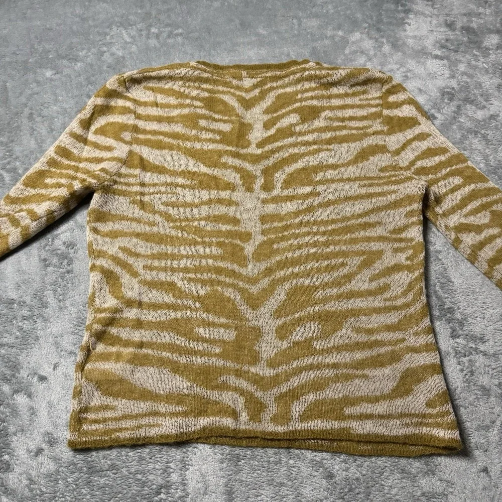 SCALPERS Womens Wool/Alpaca Blend Zebra Pront‎ Longsleeve Size Small